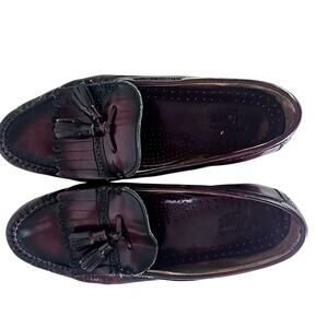 GH Bass Leather Loafer Dress Shoe Mens 11D Holiday Office Christmas Festive